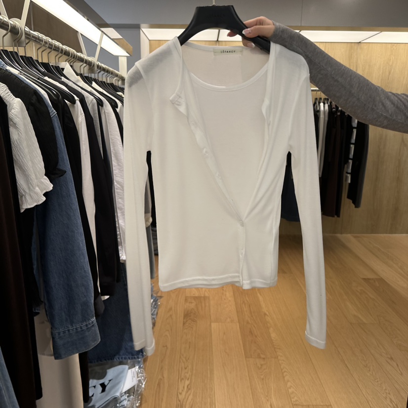 LEFANCY韓國東大門代購女士新款職業推薦襯衫蕾絲衫假兩件LEFANCY襯衫/蕾絲衫圖色2