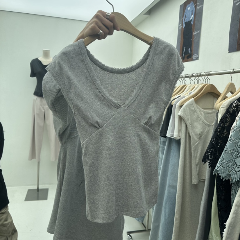 CHAV韓國直郵女士新款人氣時尚休閑職業推薦26春夏吊帶背心CHAV吊帶/背心圖色1