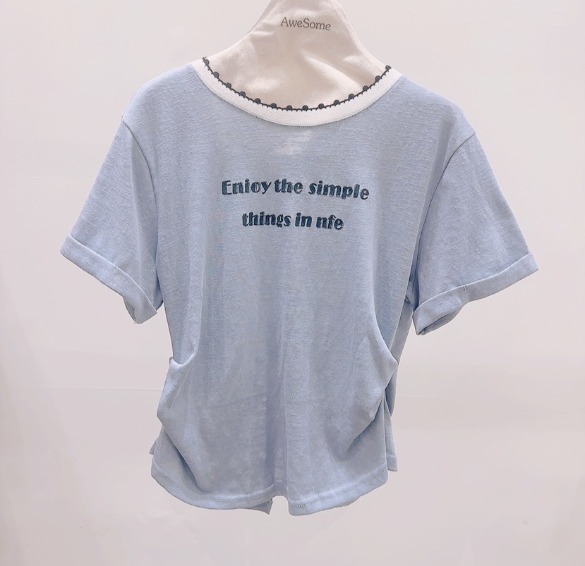 AWESOME-P韓國直郵實拍女裝新款職業熱賣時尚休閑人氣T恤AWESOME-PT恤圖色1