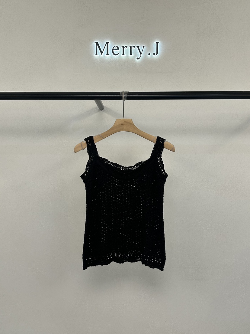 MERRY-J韓國東大門代購女士新品時尚26春夏吊帶背心鉤針編織MERRY-J吊帶/背心圖色3