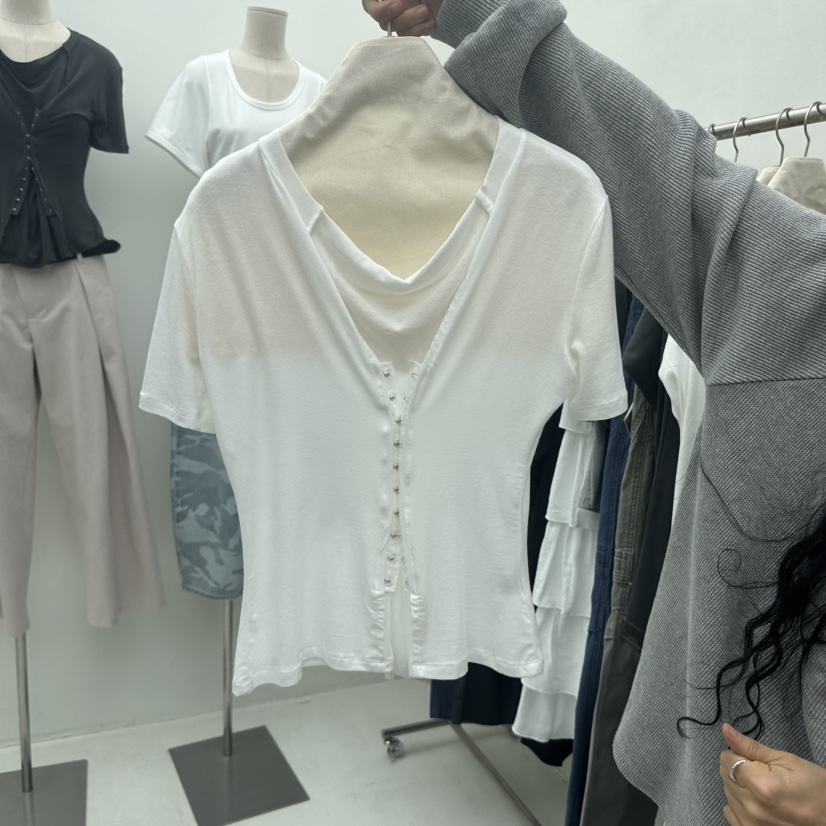 CHAV韓國直郵實拍女士新品人氣休閑熱賣26春夏推薦時尚T恤CHAVT恤圖色1