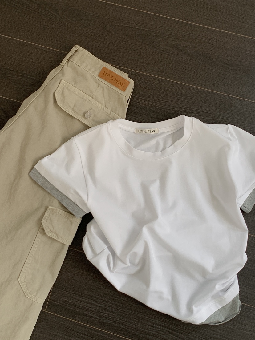 LONG PEAK韓國東大門直郵女士新品時尚26春夏休閑T恤疊穿LONG PEAKT恤