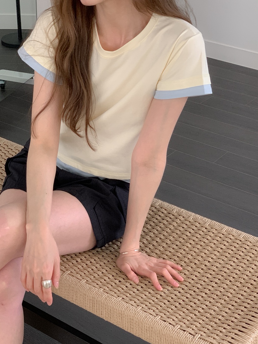 LONG PEAK韓國東大門直郵女士新品時尚26春夏休閑T恤疊穿LONG PEAKT恤