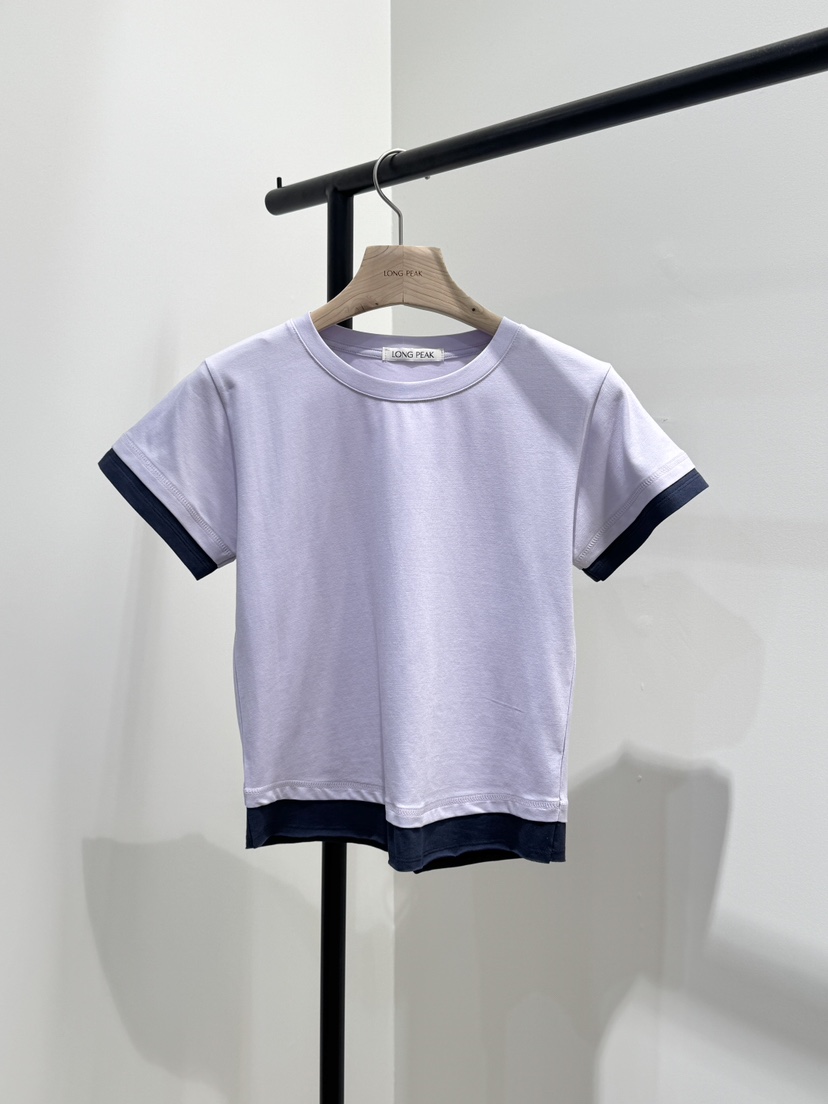 LONG PEAK韓國東大門直郵女士新品時尚26春夏休閑T恤疊穿LONG PEAKT恤圖色4