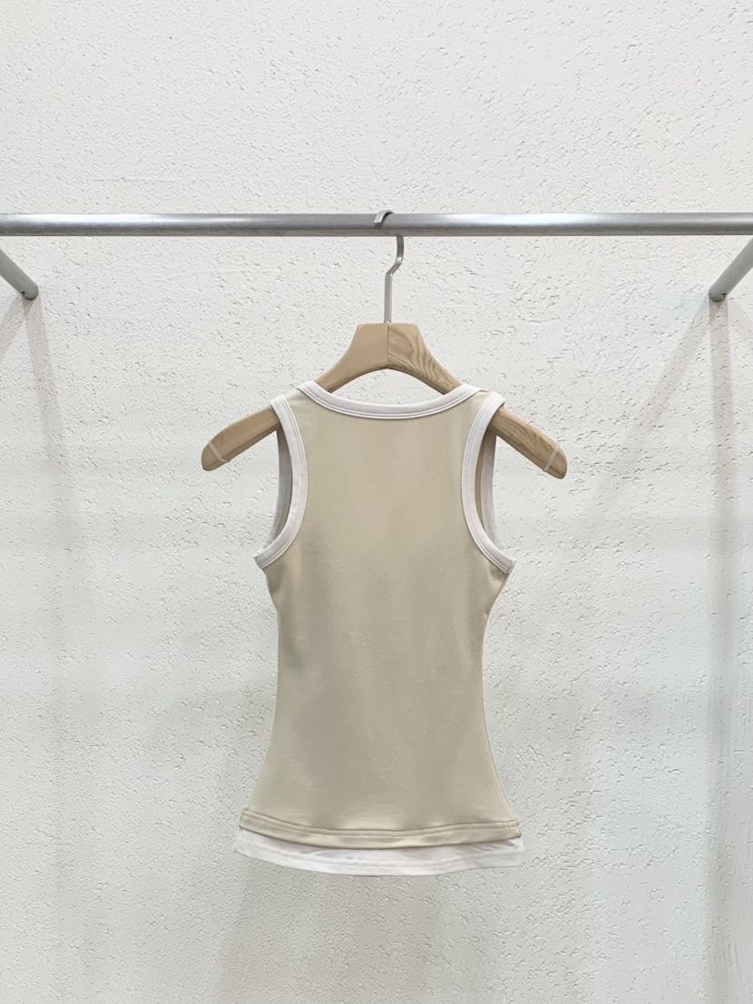 LIGHT AND SALT韓國東大門直郵女士新款休閑吊帶背心莫代爾撞色LIGHT AND SALT吊帶/背心