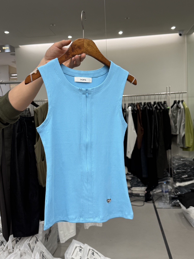 PAIRING韓國直郵實拍女裝新款職業人氣休閑推薦吊帶背心拉鏈PAIRING吊帶/背心圖色2