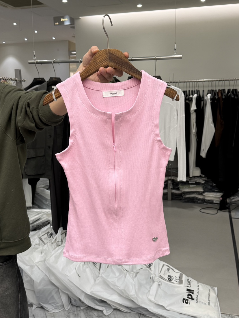 PAIRING韓國直郵實拍女裝新款職業人氣休閑推薦吊帶背心拉鏈PAIRING吊帶/背心圖色3