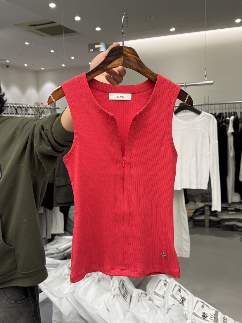 PAIRING韓國直郵實拍女裝新款職業人氣休閑推薦吊帶背心拉鏈PAIRING吊帶/背心圖色4