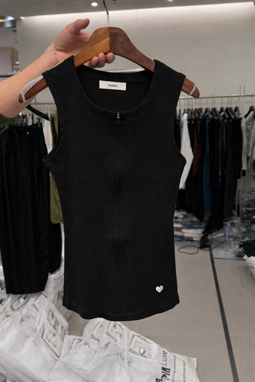 PAIRING韓國直郵實拍女裝新款職業人氣休閑推薦吊帶背心拉鏈PAIRING吊帶/背心圖色5