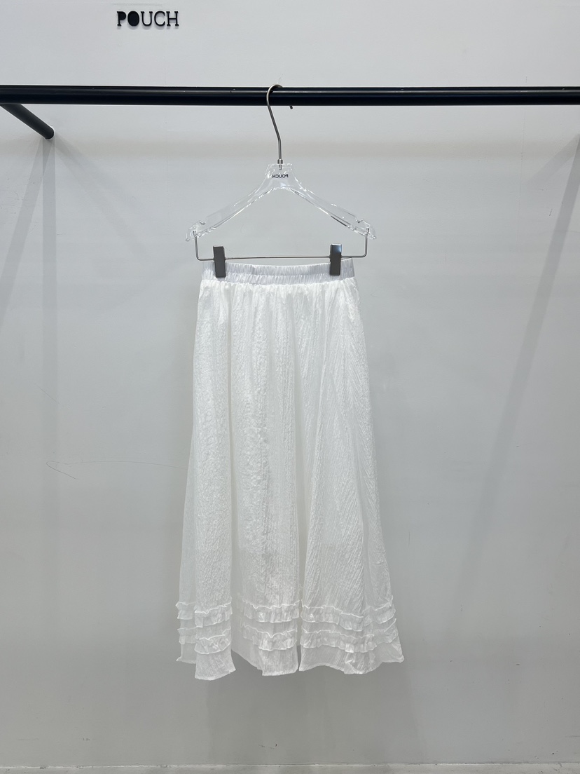 POUCH韓國直郵實拍女裝新品26春夏職業熱賣時尚人氣長裙雪紡POUCH長裙