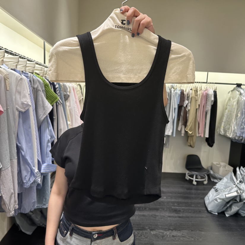 TOMGIRL韓國代購女裝新款26春夏休閑職業時尚吊帶背心柔軟TOMGIRL吊帶/背心圖色3