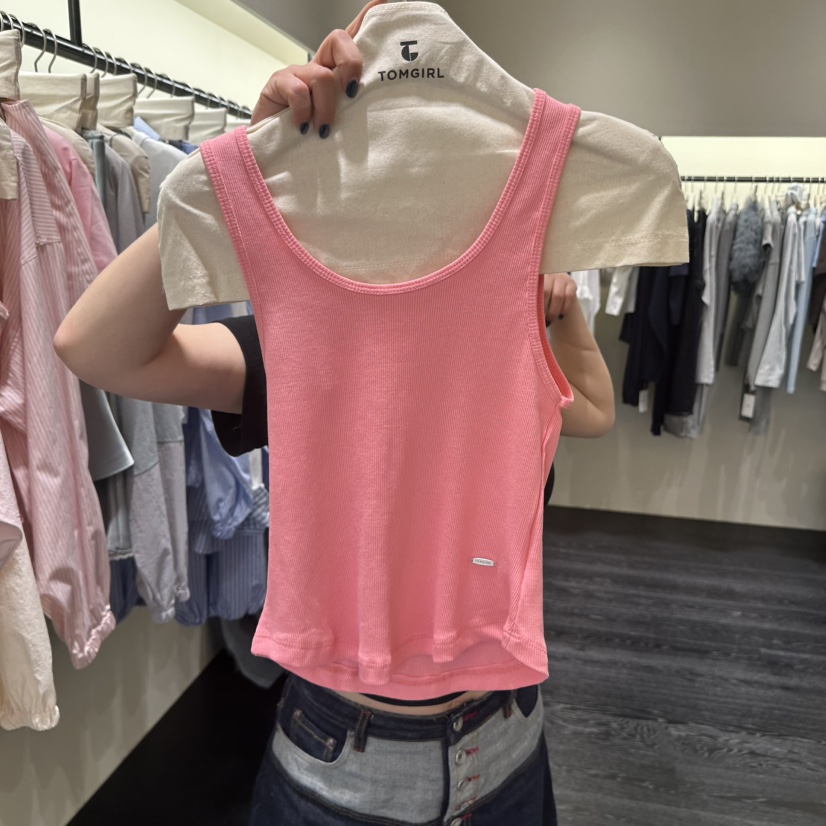 TOMGIRL韓國代購女裝新款26春夏休閑職業時尚吊帶背心柔軟TOMGIRL吊帶/背心圖色4