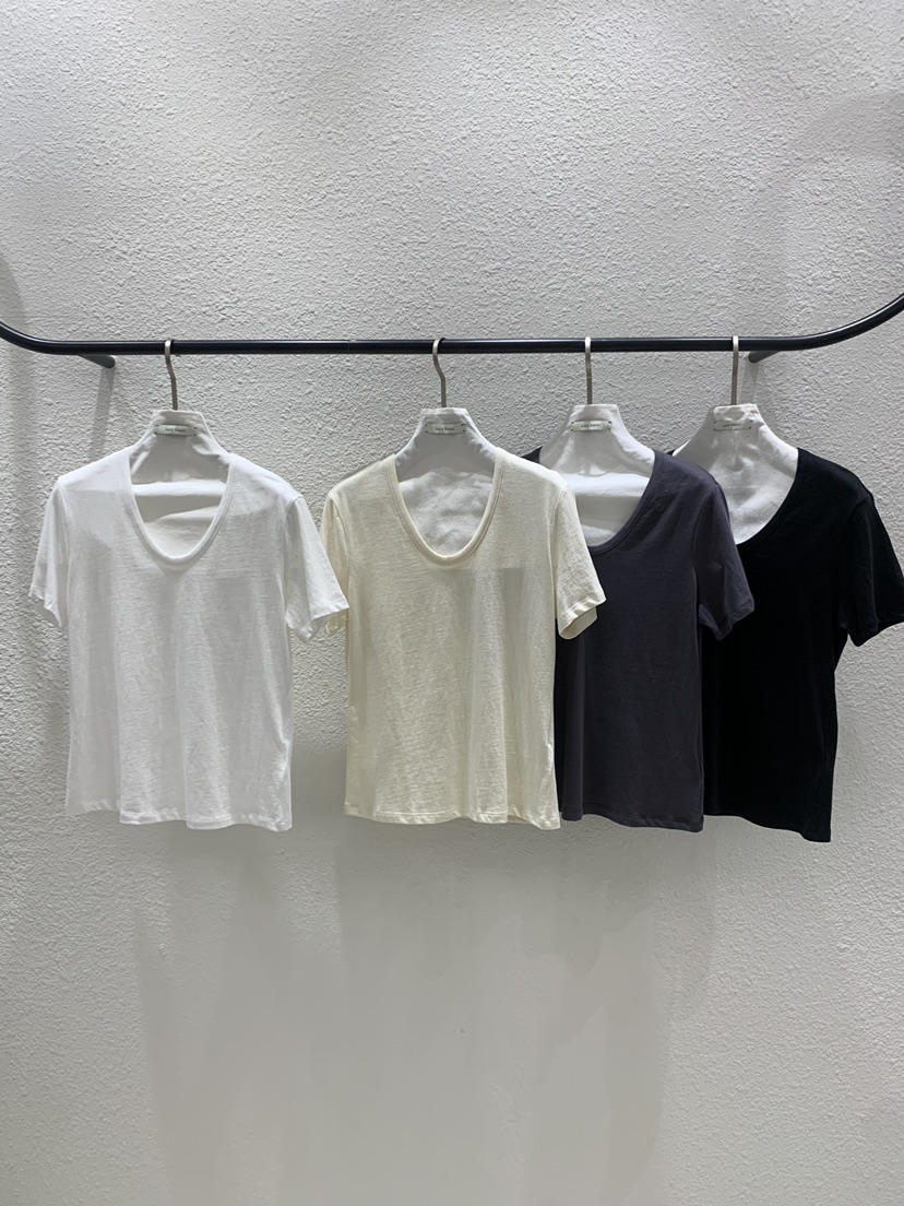 LUCY SALON韓國代購女士新款職業推薦26春夏休閑人氣T恤V領LUCY SALONT恤