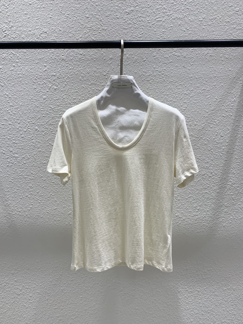 LUCY SALON韓國代購女士新款職業推薦26春夏休閑人氣T恤V領LUCY SALONT恤圖色2