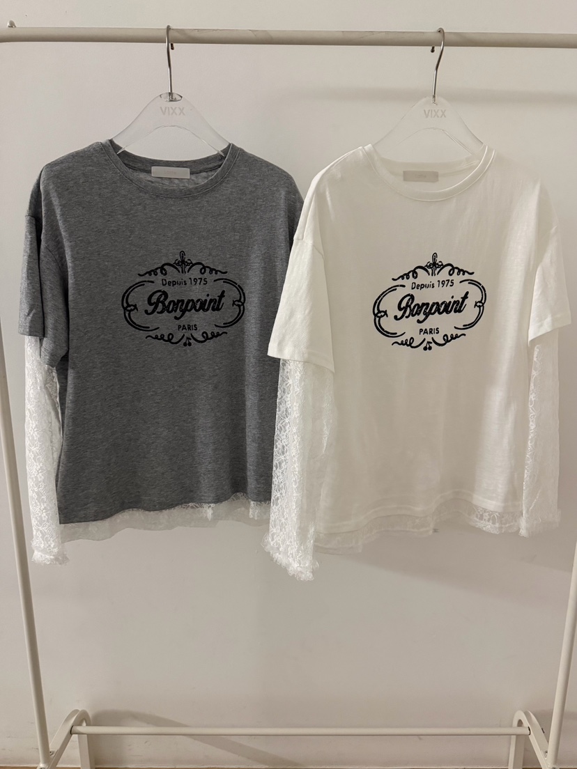 LATTE-P韓國直郵實拍女裝新款26春夏時尚職業長袖T恤假兩件LATTE-P長袖T恤