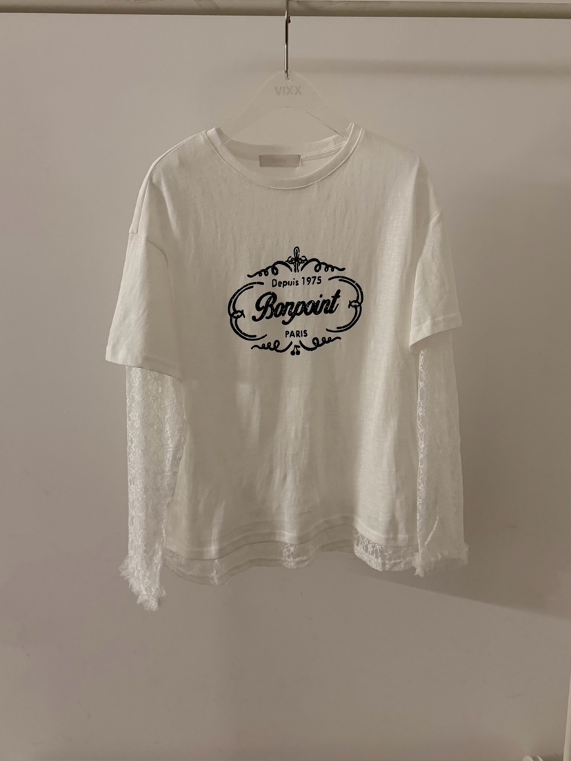 LATTE-P韓國直郵實拍女裝新款26春夏時尚職業長袖T恤假兩件LATTE-P長袖T恤圖色1