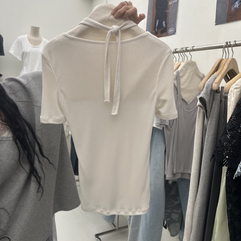 CHAV韓國直郵實拍女士新款休閑26春夏人氣推薦時尚T恤假兩件CHAVT恤