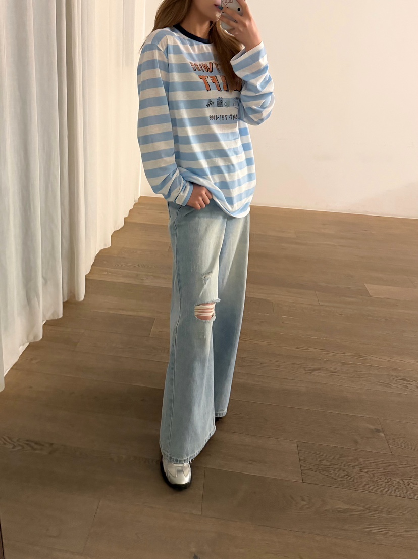 LATTE-P韓國東大門代購女裝新品26春夏熱賣時尚人氣牛仔褲LATTE-P牛仔褲