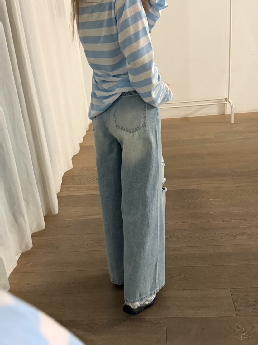 LATTE-P韓國東大門代購女裝新品26春夏熱賣時尚人氣牛仔褲LATTE-P牛仔褲