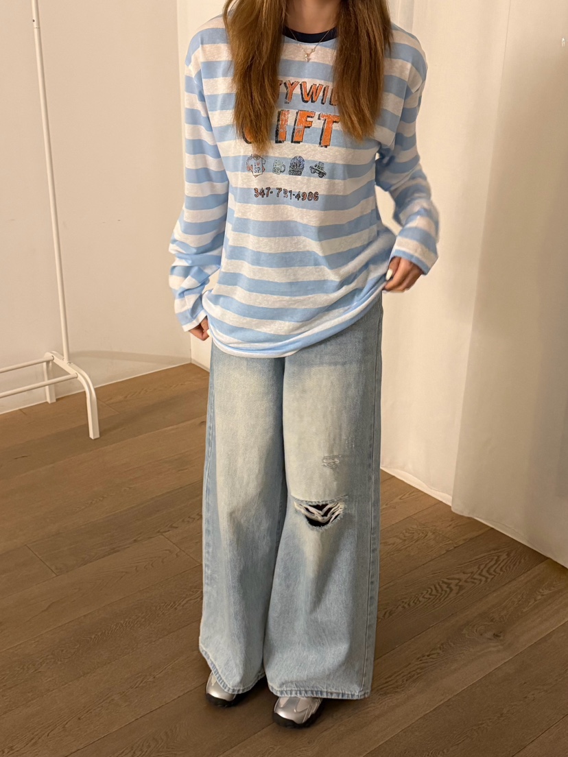 LATTE-P韓國東大門代購女裝新品26春夏熱賣時尚人氣牛仔褲LATTE-P牛仔褲