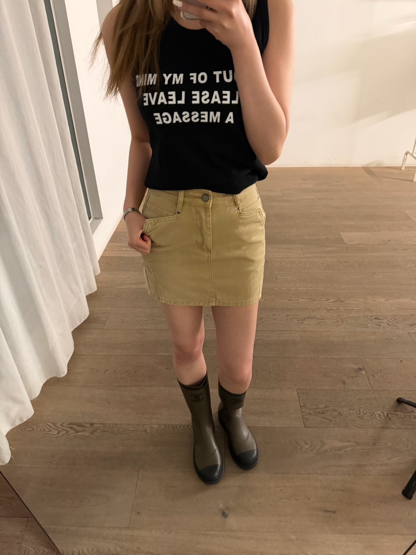 LATTE-P韓國直郵實拍女士新品推薦休閑26春夏短裙復古短款LATTE-P短裙