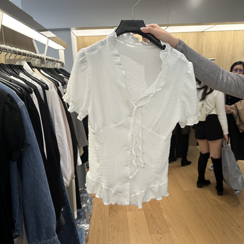 LEFANCY韓國東大門代購女士新品熱賣職業人氣26春夏襯衫蕾絲衫LEFANCY襯衫/蕾絲衫圖色1