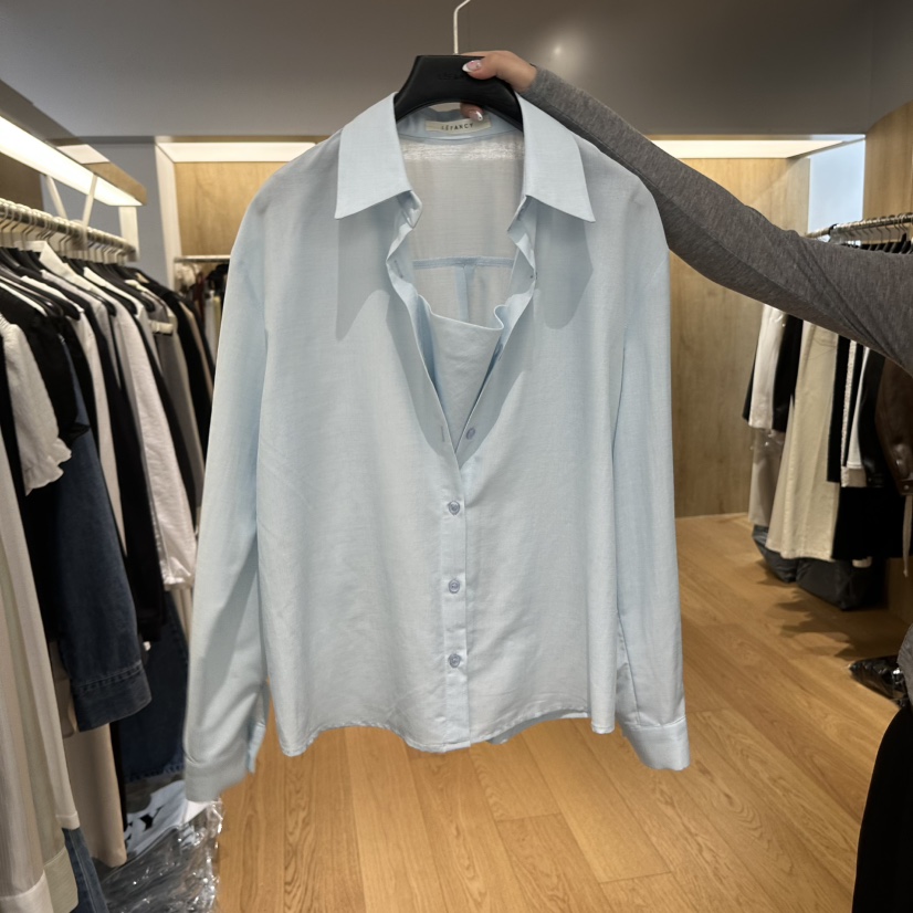 LEFANCY韓國東大門代購女士新品人氣休閑熱賣26春夏襯衫蕾絲衫LEFANCY襯衫/蕾絲衫圖色2