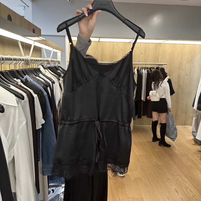LEFANCY韓國東大門直郵女裝新品熱賣職業人氣吊帶背心蕾絲LEFANCY吊帶/背心圖色2