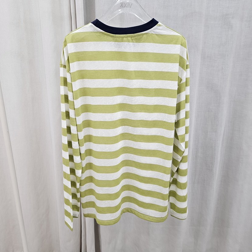 LATTE-P韓國直郵女士新款時尚休閑人氣26春夏長袖T恤條紋LATTE-P長袖T恤