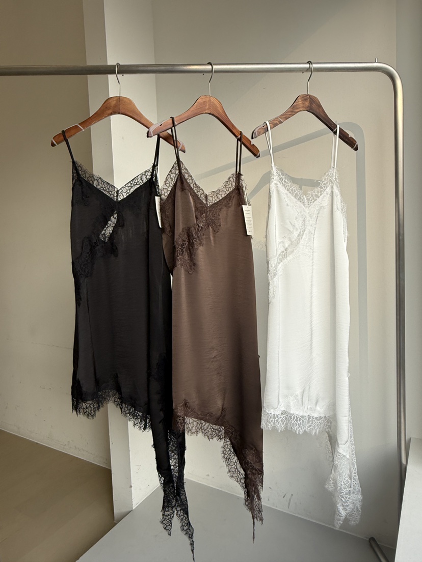 PAIRING韓國東大門直郵女裝新品職業時尚連衣裙不對稱蕾絲PAIRING連衣裙