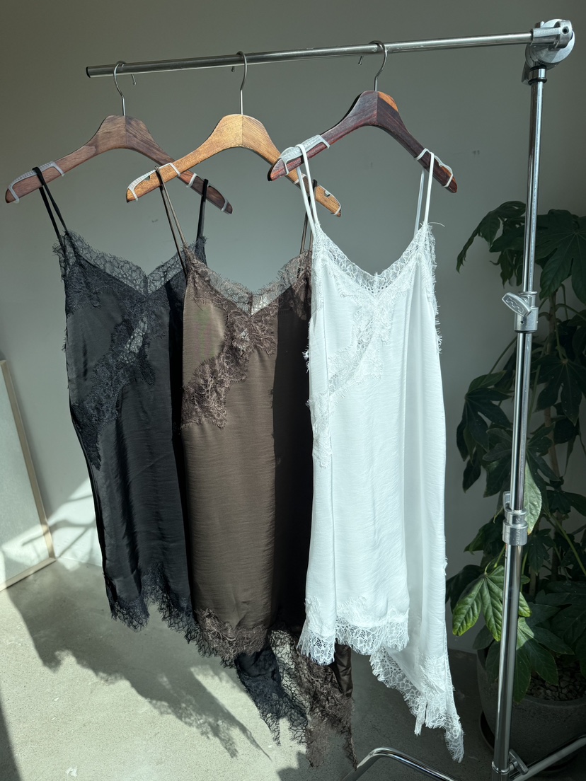 PAIRING韓國東大門直郵女裝新品職業時尚連衣裙不對稱蕾絲PAIRING連衣裙