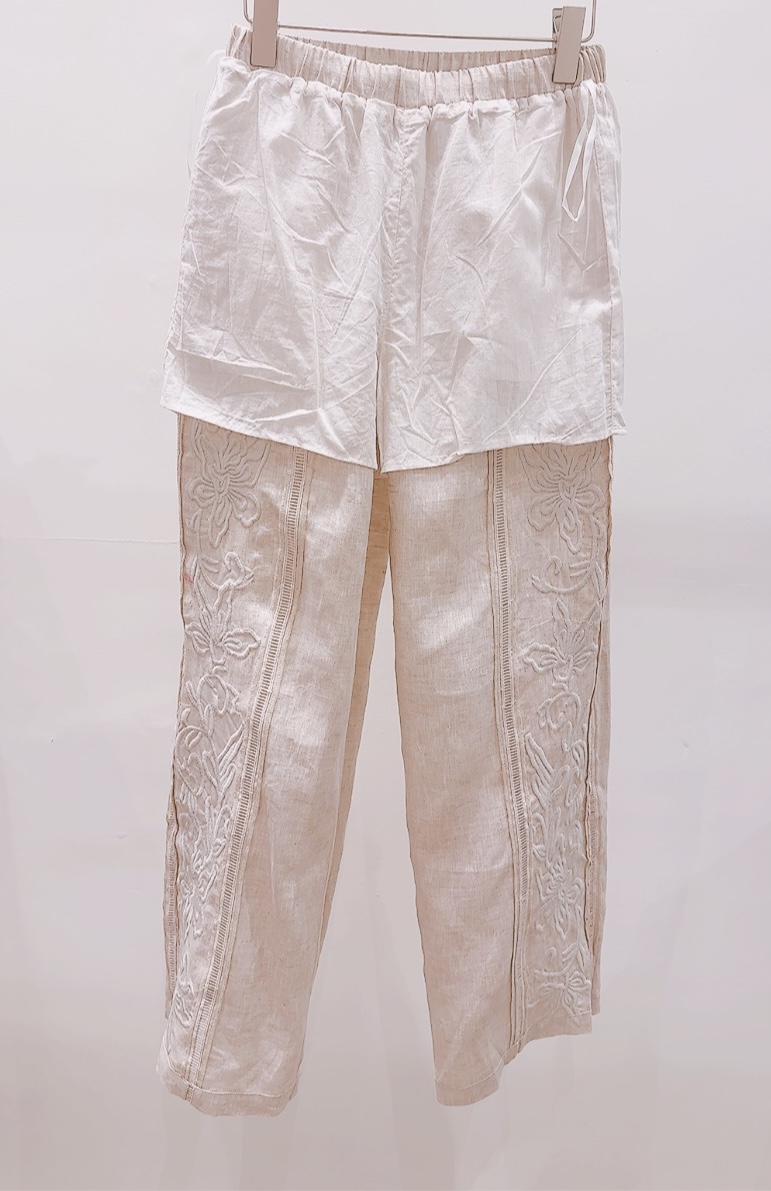 AWESOME-P韓國直郵女士新品熱賣人氣休閑26春夏套裝亞麻AWESOME-P套裝圖色1