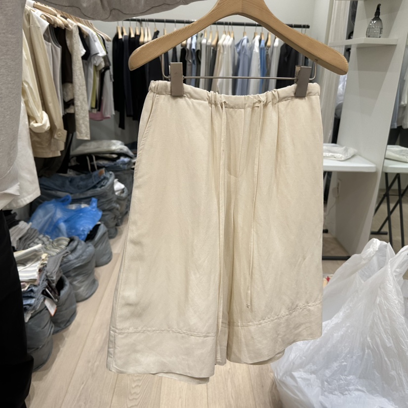 NOTTINGHAM/AVECNOUS/MODEST韓國直郵女裝新款休閑短褲亞麻布NOTTINGHAM/AVECNOUS/MODEST短褲圖色3米色