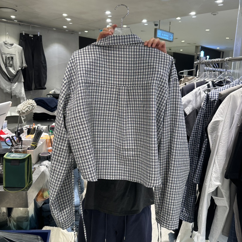 HERTZ-P韓國直郵實拍女士新款休閑職業推薦襯衫蕾絲衫格子HERTZ-P襯衫/蕾絲衫