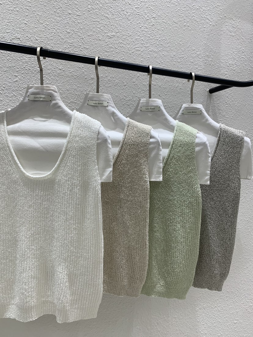 LUCY SALON韓國直郵女裝新品熱賣推薦職業26春夏吊帶背心亞麻LUCY SALON吊帶/背心