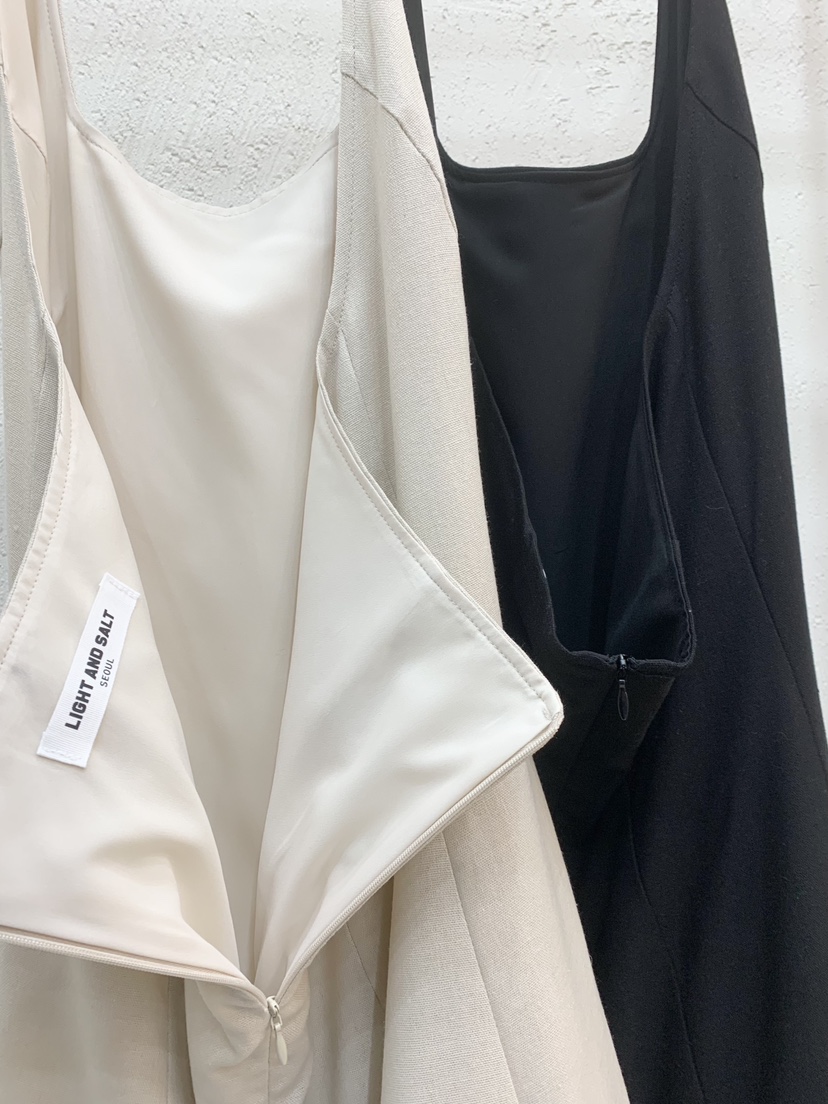 LIGHT AND SALT韓國代購女裝新品26春夏連衣裙雪紡亞麻LIGHT AND SALT連衣裙