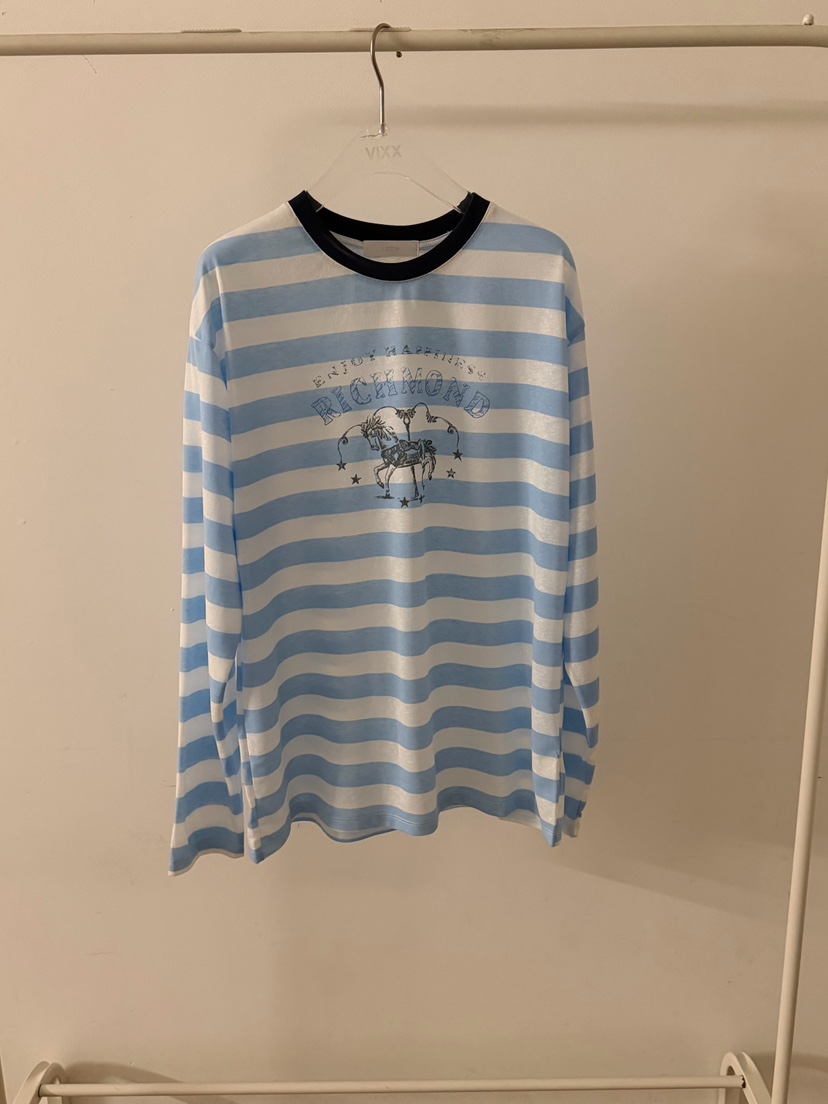 LATTE-P韓國東大門直郵女裝新品熱賣人氣26春夏長袖T恤條紋LATTE-P長袖T恤圖色2