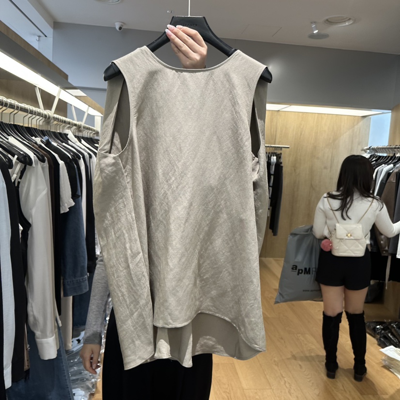 LEFANCY韓國東大門直郵女士新款休閑人氣推薦襯衫蕾絲衫亞麻LEFANCY襯衫/蕾絲衫