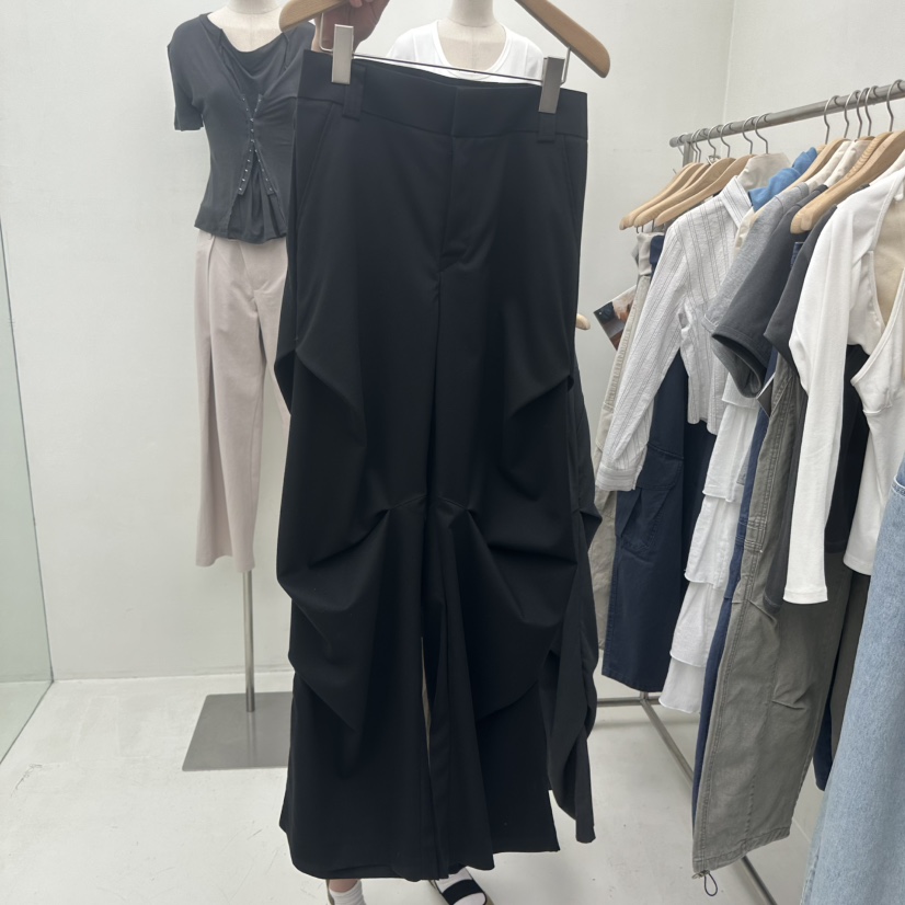 CHAV韓國東大門直郵女士新品26春夏人氣時尚熱賣推薦休閑褲CHAV休閑褲圖色1黑色