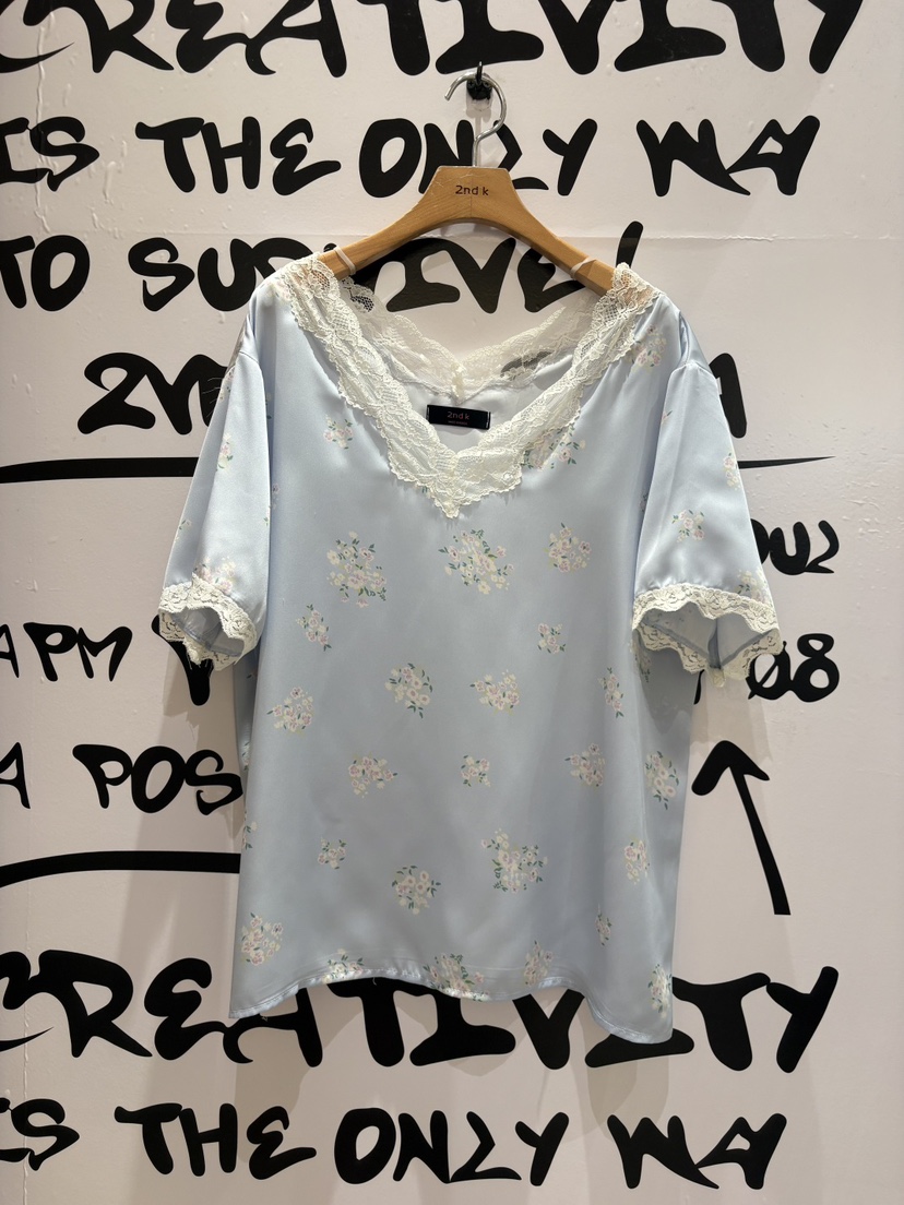 2ND K韓國代購女裝新品熱賣職業推薦人氣休閑襯衫蕾絲衫2ND K襯衫/蕾絲衫圖色1