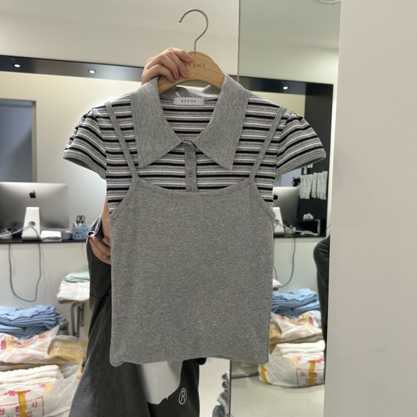 BEENS韓國代購女士新品職業26春夏人氣推薦熱賣休閑時尚T恤BEENST恤圖色3