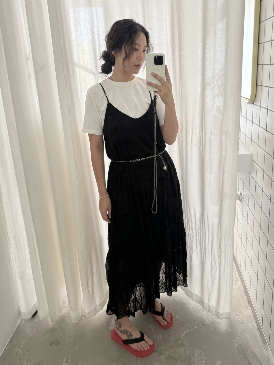 PAIRING韓國東大門直郵女裝新款休閑熱賣人氣時尚連衣裙蕾絲PAIRING連衣裙