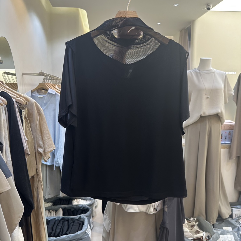 MATIERE韓國直郵實拍女裝新品職業熱賣推薦人氣26春夏T恤MATIERET恤圖色4黑色