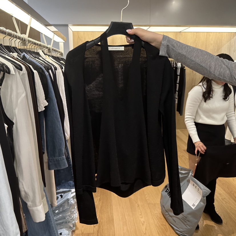 LEFANCY韓國代購女裝新品時尚26春夏熱賣職業針織衫不含內搭LEFANCY針織衫圖色2