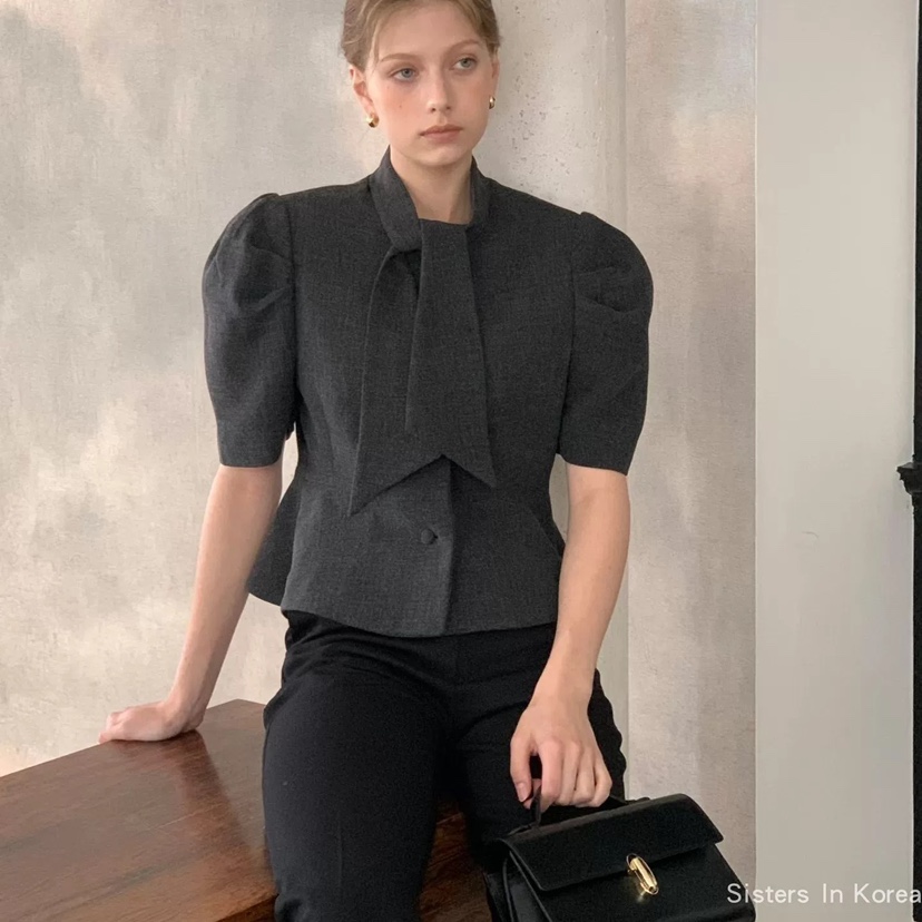 ANDYOUBROWN韓國直郵女裝新款人氣休閑26春夏職業夾克圍巾ANDYOUBROWN夾克圖色1