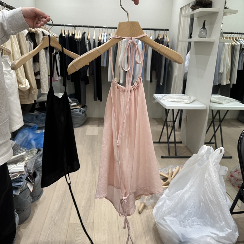 NOTTINGHAM/AVECNOUS/MODEST韓國直郵實拍女裝新款時尚吊帶背心亞麻NOTTINGHAM/AVECNOUS/MODEST吊帶/背心