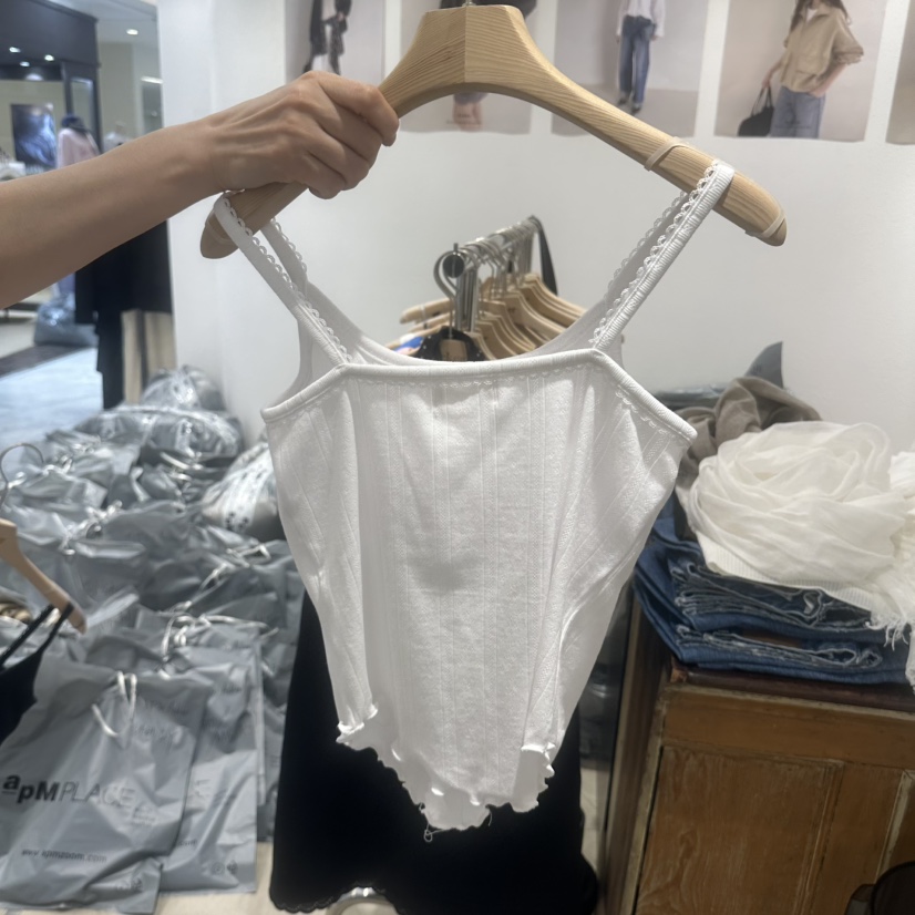 ACKER韓國直郵實拍女裝新款人氣26春夏休閑職業吊帶背心鏤空ACKER吊帶/背心