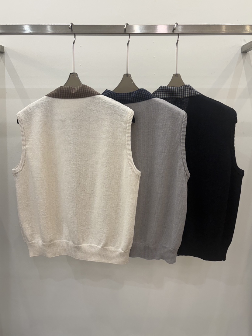 CICI韓國代購女裝新款熱賣休閑時尚26春夏人氣馬甲拉鏈格紋Ci Ci馬甲