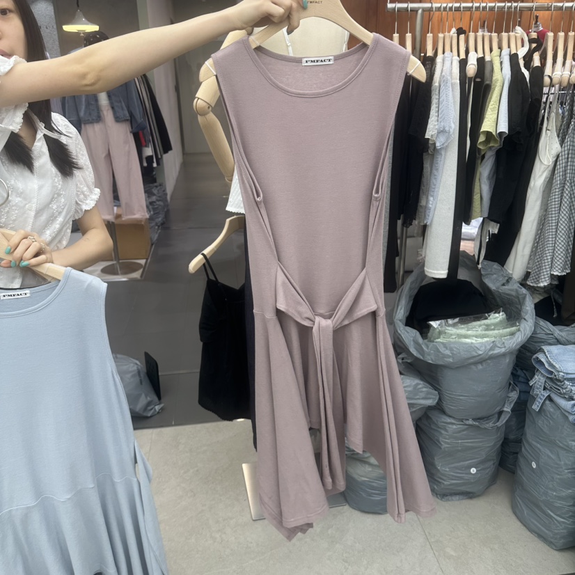 I MFACT韓國東大門代購女裝新款推薦時尚26春夏連衣裙不對稱I MFACT連衣裙圖色1