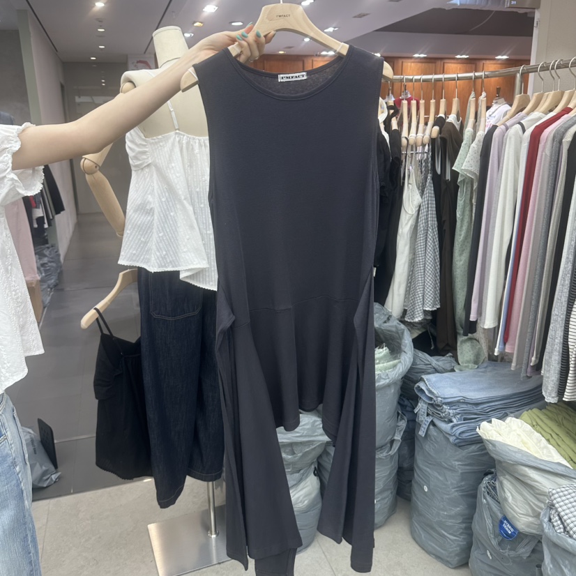 I MFACT韓國東大門代購女裝新款推薦時尚26春夏連衣裙不對稱I MFACT連衣裙圖色2